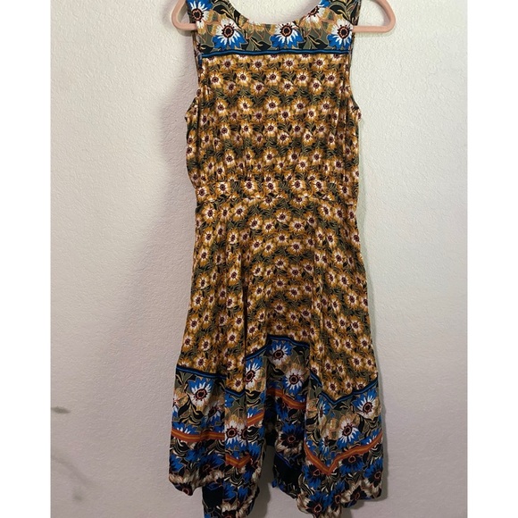 Anthropologie Maeve Imogen Mini Daisy Floral Handkerchief Sleeveless Dress Sz M - Picture 2 of 13